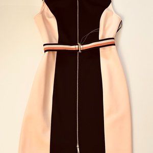 NWT _ TOMMY HILFIGER Women's Full Zip Bodycon Sleeveless Sexy Career Dress